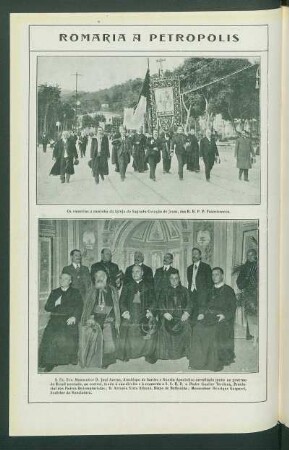 Os romeiros a caminho da Igreja do Sagrado Coração de Jesus