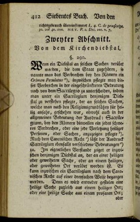Zweyter Abschnitt. - Fünfter Abschnitt.