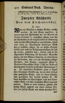 Zweyter Abschnitt. - Fünfter Abschnitt.