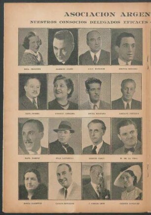 Asociación Argentina de Actores [Fotografías] : Nuestros Consocios delegados eficaces colaboradores del Consejo Directivo