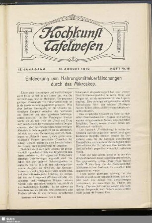 Heft Nr. 16, 15. August 1910