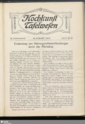 Heft Nr. 16, 15. August 1910