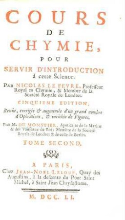 Cours De Chymie : Pour Servir D'Introduction à cette Science, 2