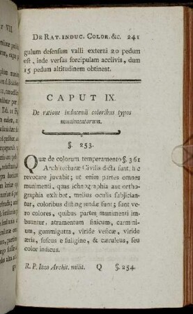Caput IX. De ratione inducendi coloribus typos munimentorum.