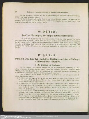 IV. Abschnitt. Mittel zur Erreichung des Zweckes der Berichtigung und deren Wirkungen in hydrotechnischer Beziehung