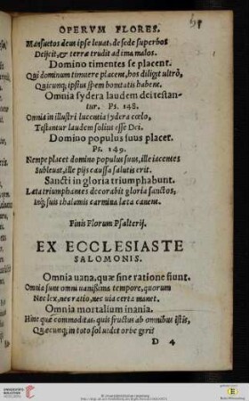 Ex ecclesiaste Salomonis
