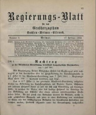 10. Nachtrag zu der Ministerial-Verordnung, betreffend baupolizeiliche Vorschriften vom 7. Juli 1881