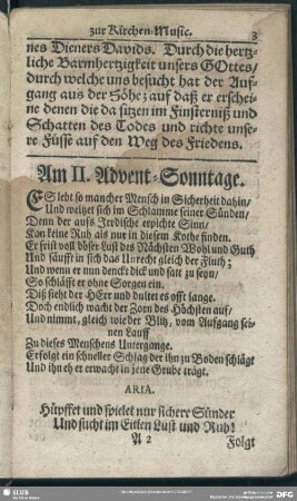 Am II. Advent-Sonntage
