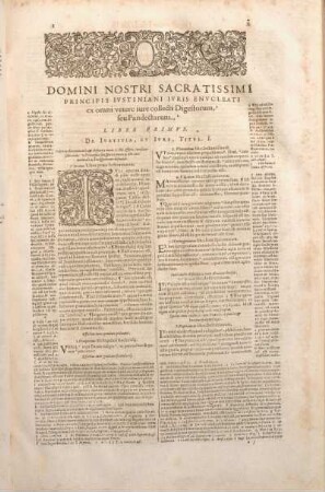 Liber Primvs. De Ivstitia, Et Ivre, Titvl I.