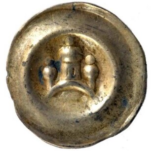 Turmbrakteat auf Hamburger Schlag; Niederelbegebiet um 1230 - 1240