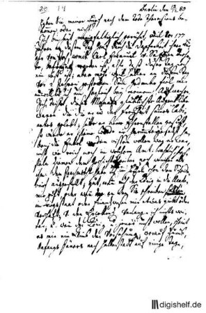 14: Brief von Johannes Müller an Johann Wilhelm Ludwig Gleim