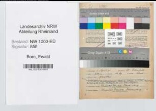 Entnazifizierung Ewald Born, geb. 05.04.1891 (Reichsbankoberinspektor)