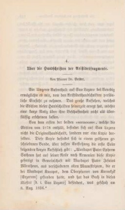 124-126 Ueber die Handschriften der Aristidesfragmente