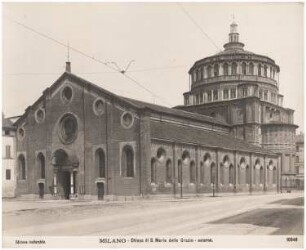 Santa Maria delle Grazie, Mailand: Gesamtansicht aus südwestlicher Richtung