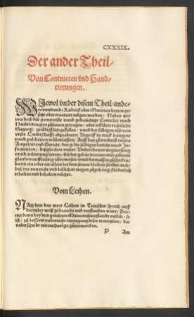 Von Contracten und Handtierungen.