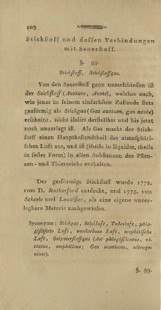 Stickstoff und dessen Verbindungen mit Sauerstoff.