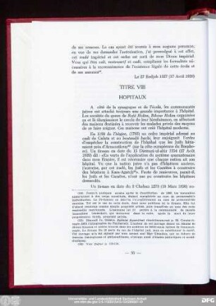 Titre VIII Hopitaux