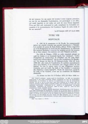 Titre VIII Hopitaux