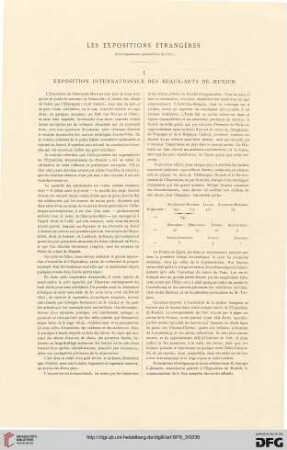 5: Les expositions étrangères, [1] : Exposition internationale des Beaux-Arts de Munich