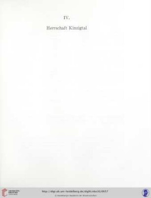 IV. Herrschaft Kinzigtal