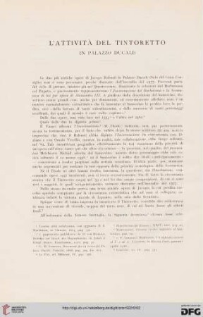 25: L' attività del Tintoretto in Palazzo Ducale