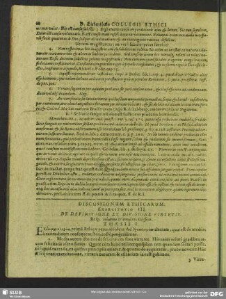 Exercitatio III. De Definitione Et Divisione Virtutis. Resp. Johanne Wormscro, Giesseni
