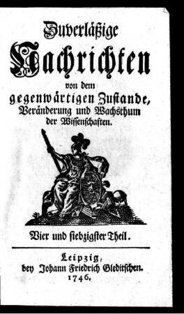 Vier und siebzigster Theil.