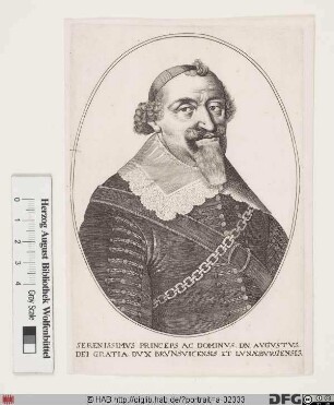 Bildnis August d. J., Herzog zu Braunschweig-Lüneburg-Wolfenbüttel (reg. 1635-66)