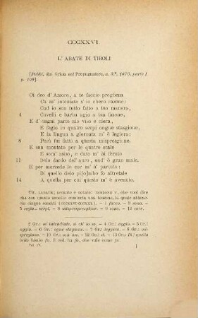 Le antiche rime volgari : secondo la lezione del codice vaticano 3793, 4