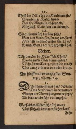 Am fünff und zwantzigsten Sontage ...