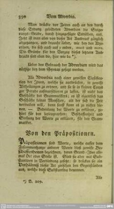 Von den Präpositionen