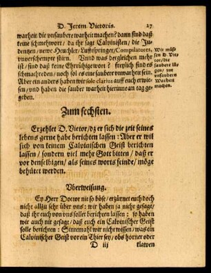 Zum sechsten.