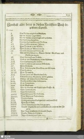 Innhalt aller derer in diesem Zwölfften Buch begriffenen Capiteln