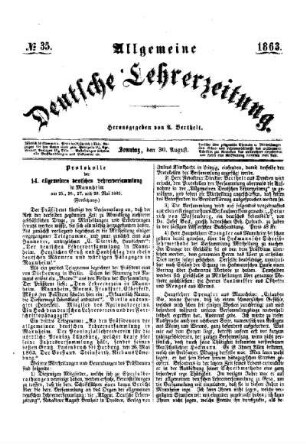 Protokolle der 14. allgemeinen deutschen Lehrerversammlung