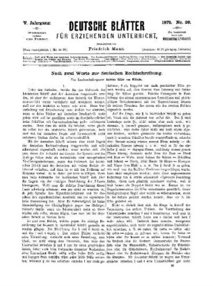 Noch zwei Worte zur deutschen Rechtschreibung