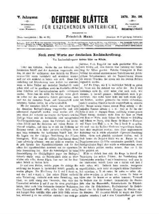 Noch zwei Worte zur deutschen Rechtschreibung
