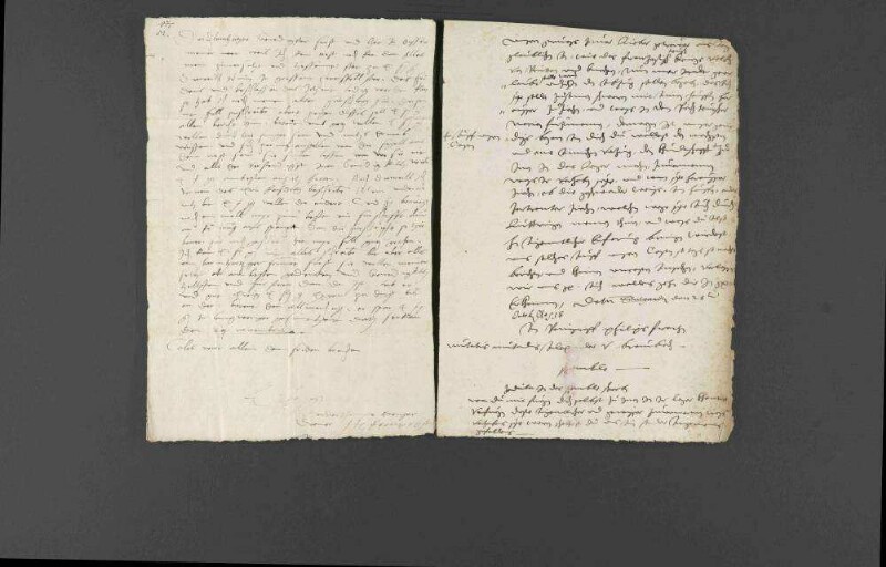 Rheingraf Philipp Frantz bittet Herzog Christoph von Württemberg um Fürsprache bei anderen Fürsten für seinen gefangenen Bruder Rheingraf Johann Philipp.