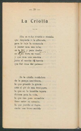 La criolla