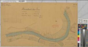 Ems Kanalisierung Blatt 12 Strecke Meppen Stromkarte von km 3,3 - km 5,3 Gem. Meppen, Borken 1891 1 : 2000 51 x 90 kol. Zeichnung A. Franke, Wasserbauinspektor Wasser- und Schiffahrtsdirektion Münster