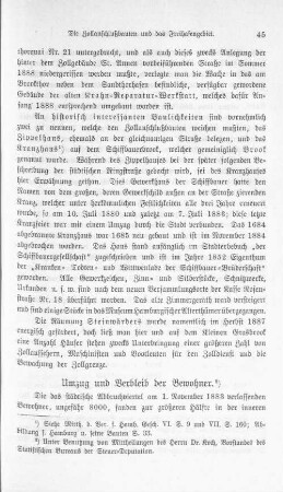 Umzug und Verbleib der Bewohner.