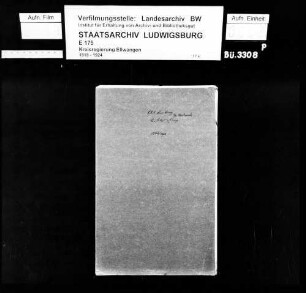 Schuldenwesen der Kirchengemeinde Obersteinach sowie der Stiftungspflege bzw. Kirchengemeinde Altenberg, Gde. Obersteinach