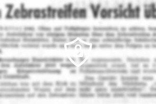 Am Zebrastreifen Vorsicht üben