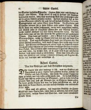 Achtes Capitel. Von den Gehölzen und Lust-Gebüschen insgemein.