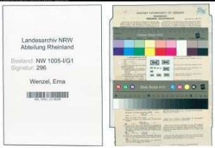 Entnazifizierung Erna Wenzel , geb. 23.01.1922 (Justizangestellte)