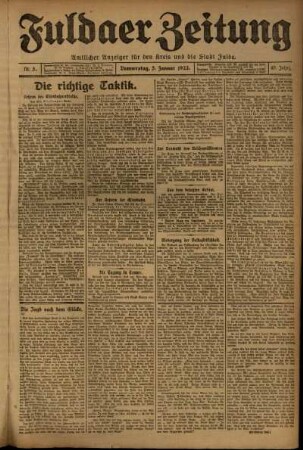 Ausgabe vom Donnerstag, den 05. Januar 1922.