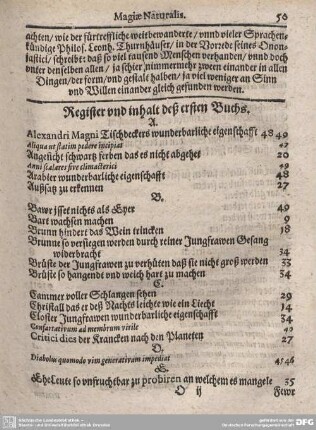 Register und inhalt deß ersten Buchs.