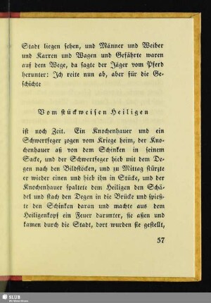 Vom stückweisen Heiligen