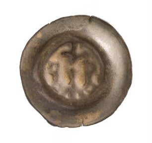 Münze, Hohlpfennig, 1. Hälfte 14. Jh.