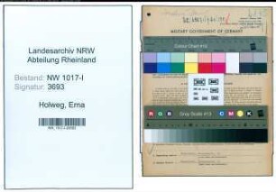 Entnazifizierung Erna Holweg , geb. 29.01.1920 (Korrespondentin)