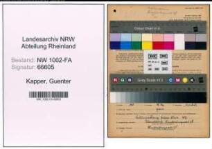 Entnazifizierung Guenter Kapper, geb. 20.04.1894 (Kaufmann)